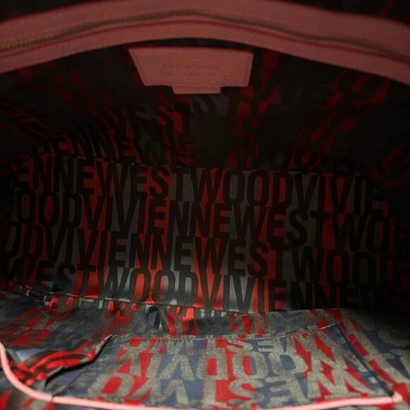 VIVIENNE WESTWOOD Hand Tote Bag PVC Brown pink Multicolor Orb from Japan - Picture 13 of 14